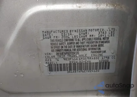 2014 Nissan Sentra S/Sv/Sr/Sl from USA, damaged, VIN 3N1AB7AP6EY224120